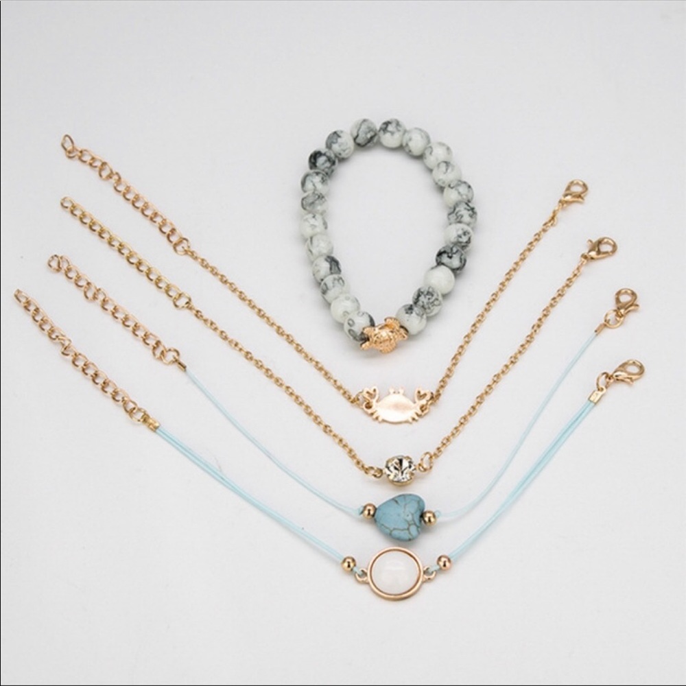 set of 5 stackable bracelets - Picture 4 of 5